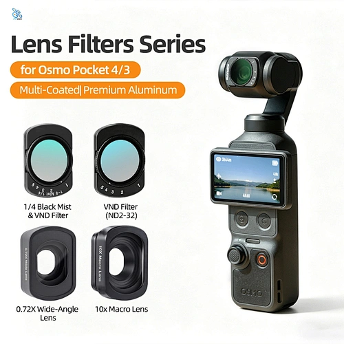 OSMO POCKET 4/3 Magnetic Filters: Macro, Wide-Angle, and Adjustable Filters